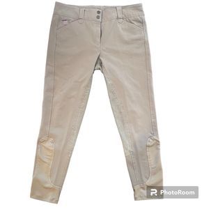 Piper by SmarkPak Full Seat Breeches Riding Pants Taupe/Plum, Women's Size 32